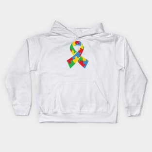 Puzzle Ribbon Autism Awareness Gift for Birthday, Mother's Day, Thanksgiving, Christmas Kids Hoodie